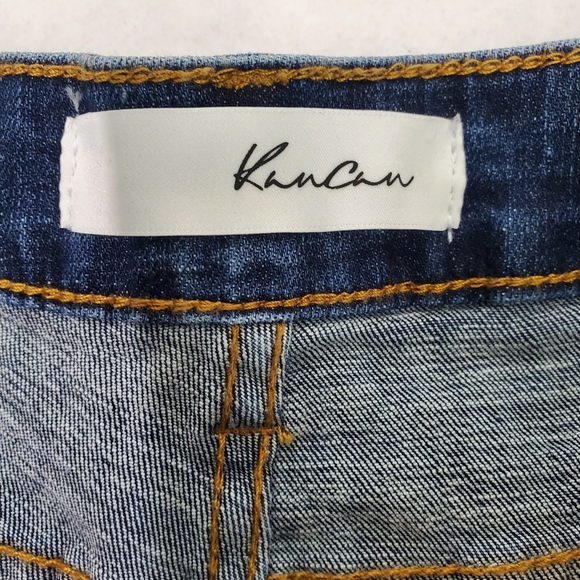 Leopard Pocket KanCan Jean Shorts Distressed Size Small - Picture 11 of 12